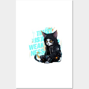 Hacker Cat Cyber Android Posters and Art